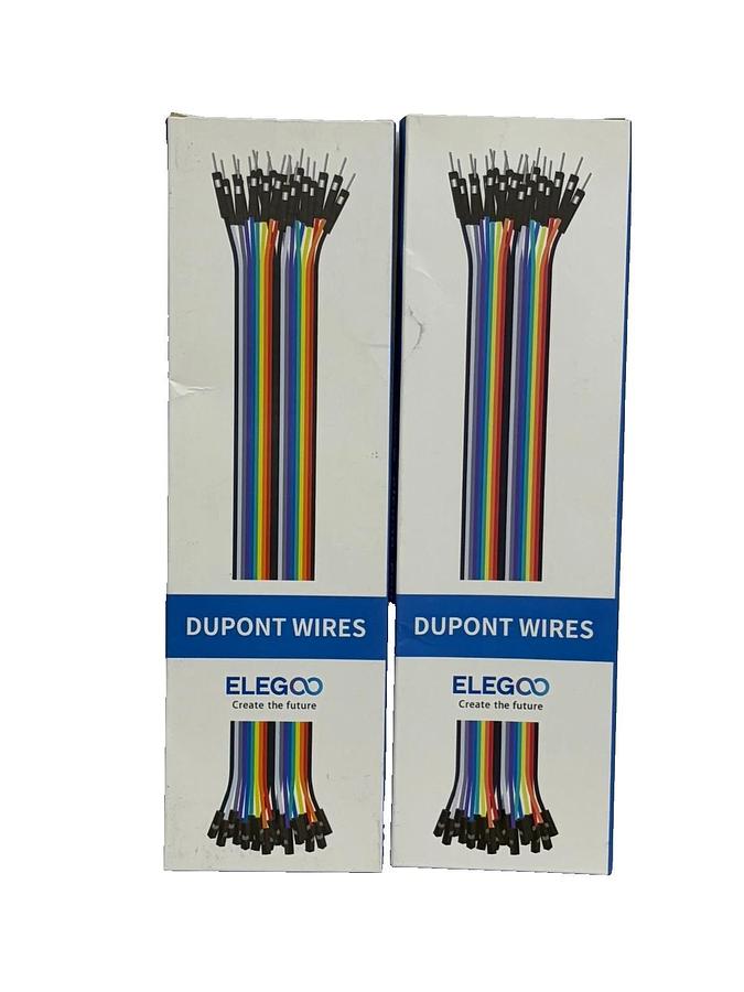 2 Pack Elegoo Dupont Wires Male to Male M-M Jumper Cable Ribbon Lot New