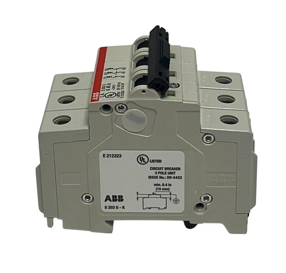 ABB S203U-K40A / S203UK40A MINI CIRCUIT BREAKER 240V 50/60Hz 40A 10kA NSNP