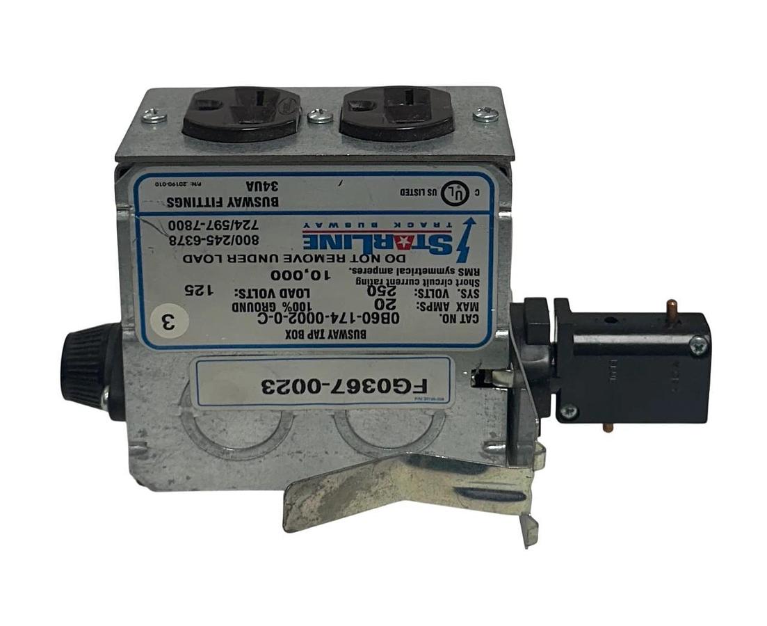 Used STARLINE 0B60-174-0002-0-C / FG0367-0023 BUSWAY TAP BOX 20A 250V USNP