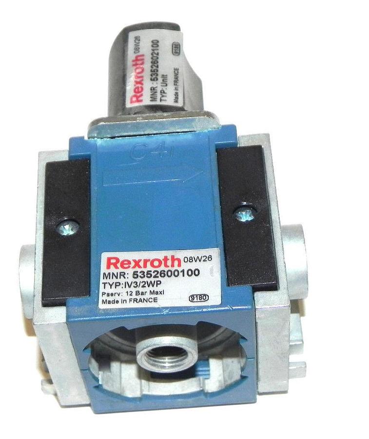 NEW REXROTH 5352600100 VALVE TYP: IV3/2WP PSERV: 12 BAR MAX