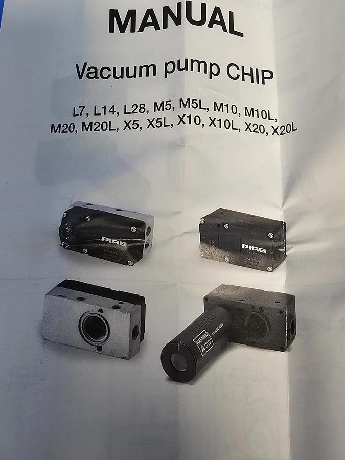Used NIB PIAB L28A6-BN VACUUM PUMP MINI L28 B NBR, L28A6BN