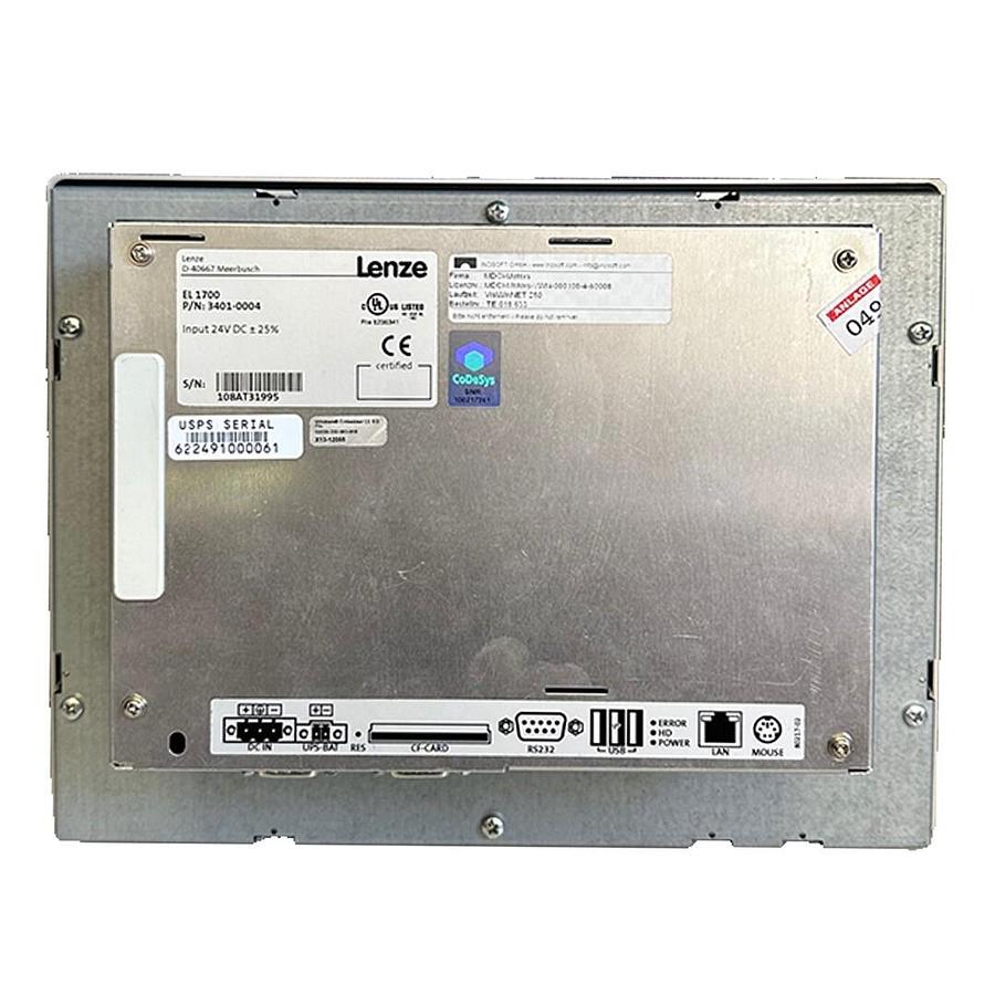 Used NEW LENZE 3401-0004 / 34010004 HMI WINDOWS TOUCH PANEL EL 1700 / EL1700 24VDC
