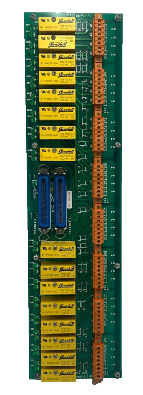 Used HONEYWELL 51304439-100 Iso Dig Input Board Rev D,  15 GRAYHILL 70YY20010 RELAYS
