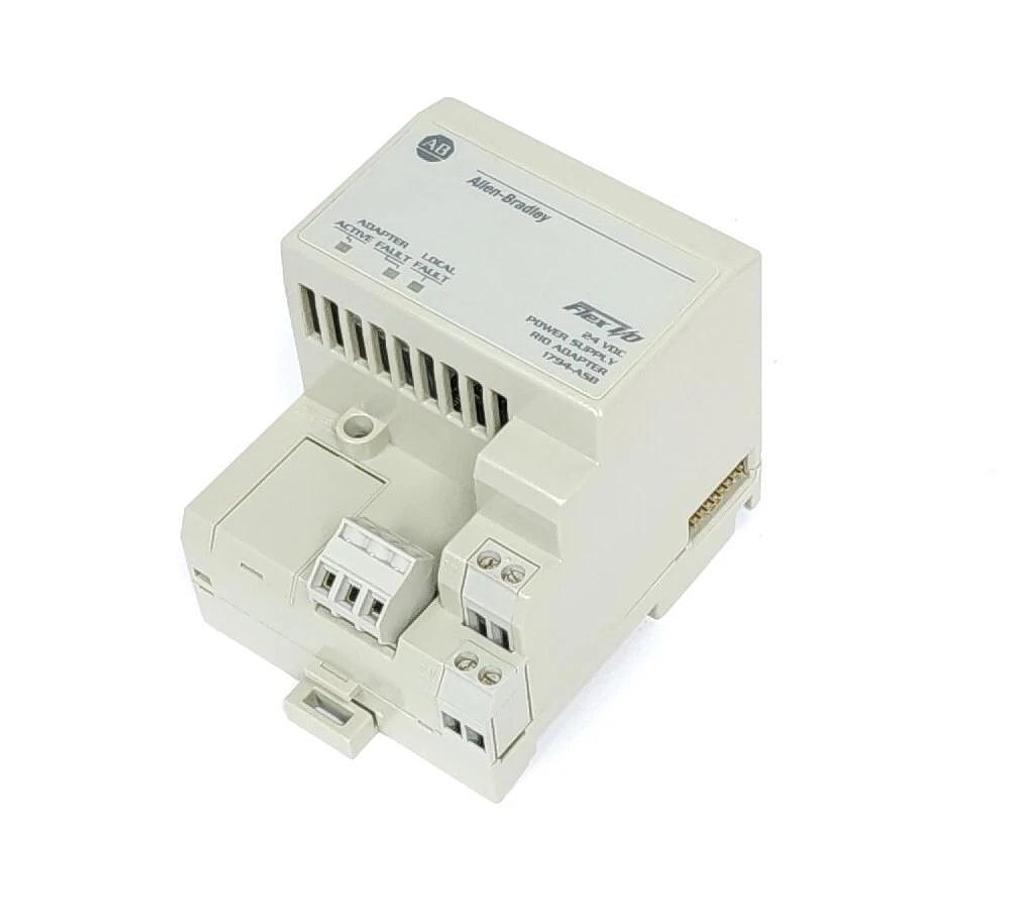 Used ALLEN BRADLEY 1794-ASB SER. C REV. C01 FLEX I/O 24VDC POWER SUPPLY RIO ADAPTER