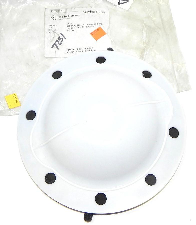 Used NEW ITT PURE-FLO 39164 KIT DIA/BKG CSH WR 04.00 R2/E GR RE PTFE/GR E EPDM