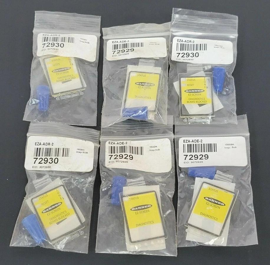 Used LOT OF 6 NEW BANNER EZA-ADE-2 ACCESSORY ACCESS DOORS 72929