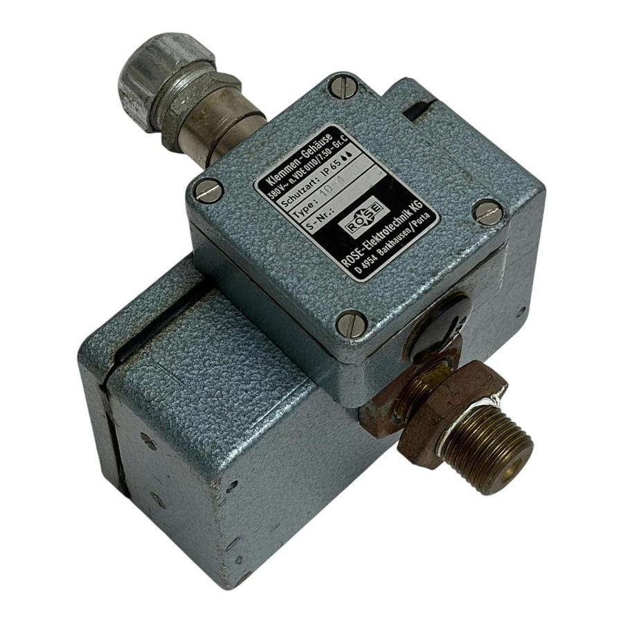Used Vintage Rose Systemtechnik 10-4 Klemmen-Gehäuse Pressure Control Switch IP65