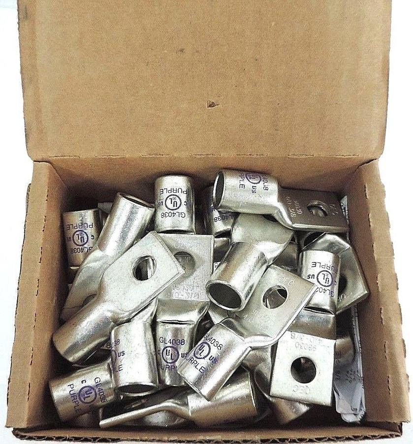 NIB NSI GL4038 COPPER COMPRESSION SHORT BARREL, ONE HOLE, PURPLE - QTY 25