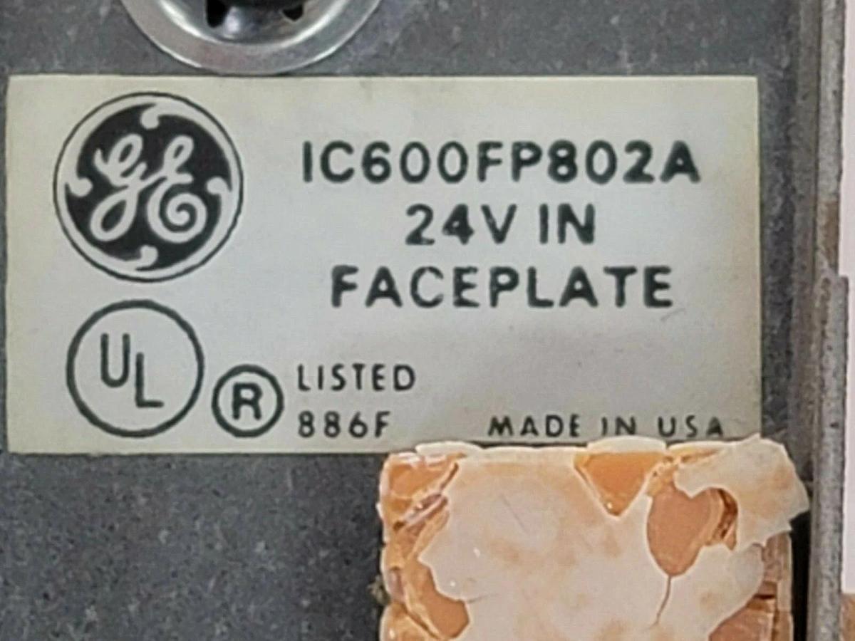 Used NIB GE FANUC IC600YB802B INPUT MODULE 48VAC W/ IC600FP802A FACEPLATE