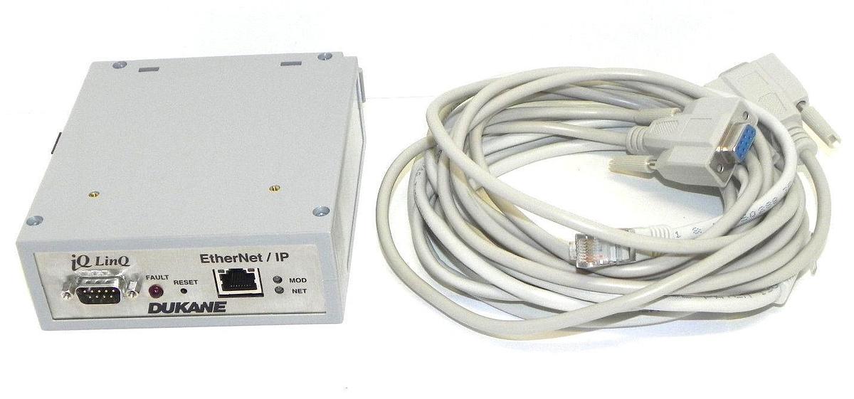 Used NEW DUKANE MODEL 110-4644 ETHERNET/IP iQLinQ ADAPTER MODULE