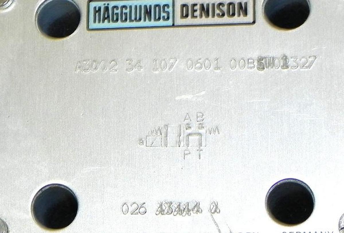 Used HAGGLUNDS DENISON A3D02-34-107-0601-00B5W01327 DIRECTIONAL VALVE HYDRAULIC