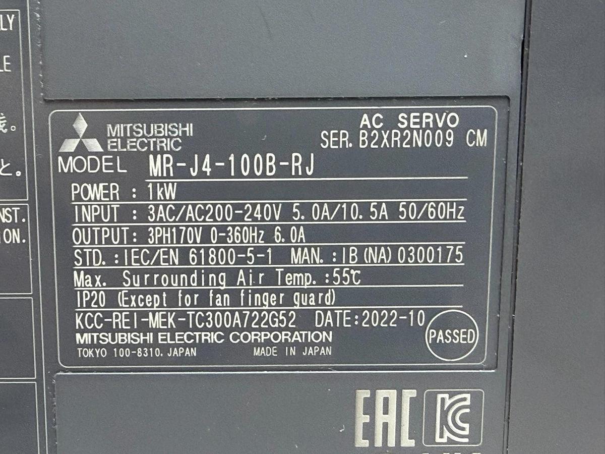 Refurbished Mitsubishi MR-J4-100B-RJ AC Servo Amplifier Drive Melservo 1kW 200-240V Repaired