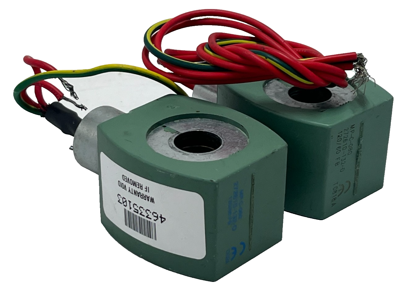 Used LOT OF 2 NEW ASCO MP-C-080 Solenoid Coil 120V AC 20.1W 60Hz (P/N 272610-132-D)