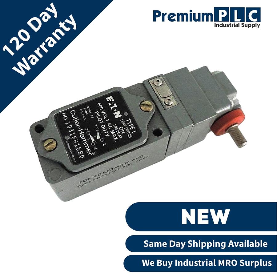 Used NEW EATON CUTLER-HAMMER 10316H1580 TYPE L HAZARDOUS LIMIT SWITCH 600V AC MAX.