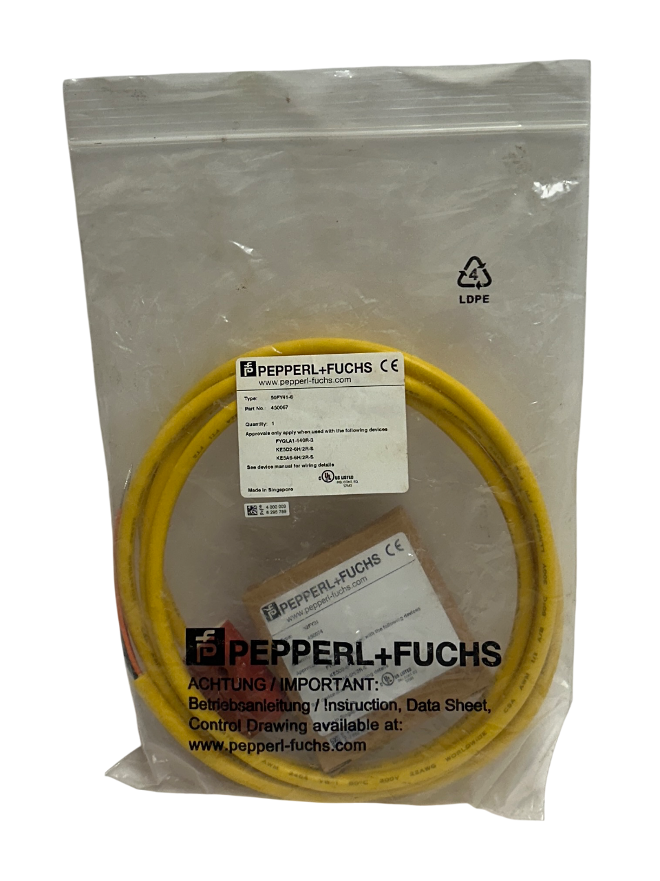 Used PEPPERL+FUCHS 50FY41-6 / 450067 PROXIMITY SENSOR / 52FY31 / 450074 ACTUATOR NSMP