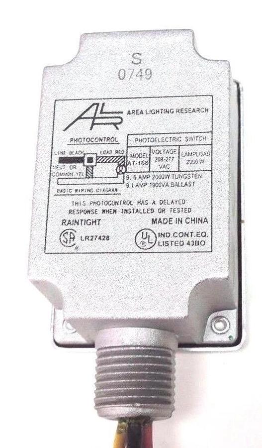 Used LOT OF 2 NEW TYCO AT-168 AUTOMATIC LIGHT CONTROLS FIXED BASE AT168, 208-277 VAC