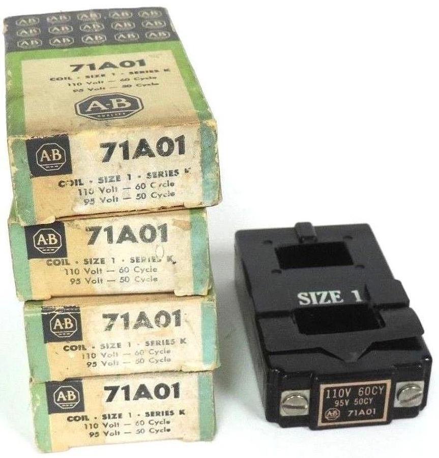 Used LOT OF 4 NIB ALLEN BRADLEY 71A01 COILS SIZE 1 SERIES K
