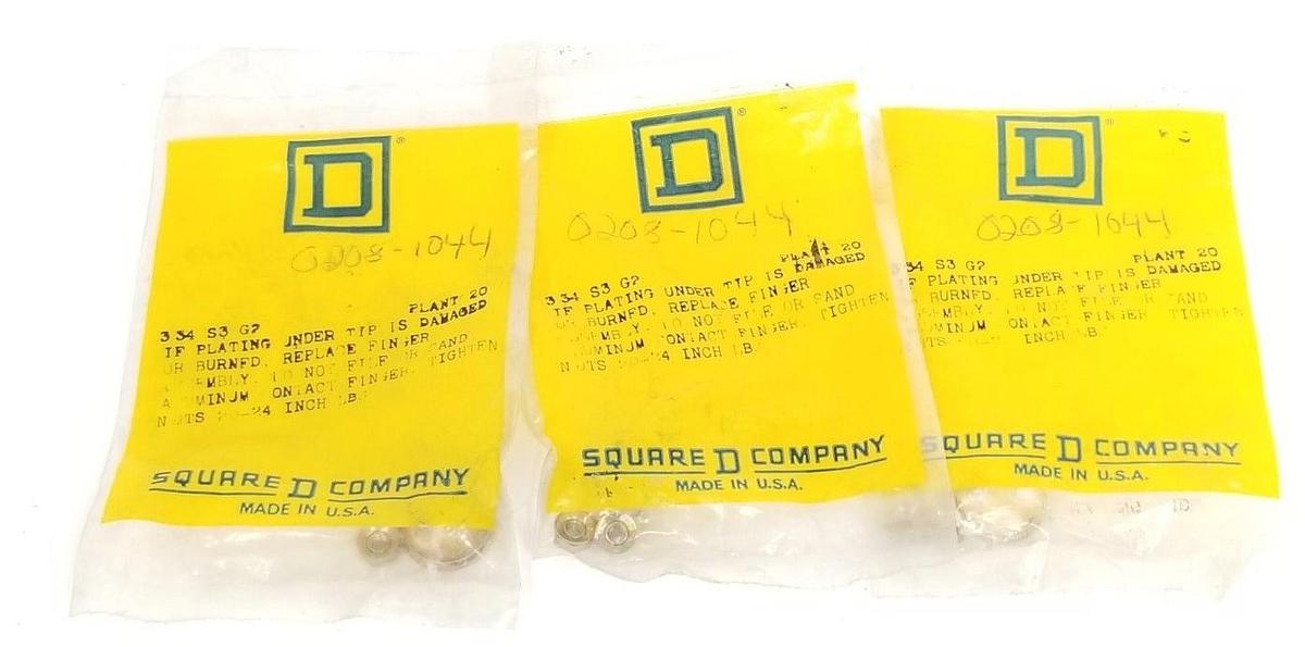 Used LOT OF 3 NEW SQUARE D 334-S3-G2 TIPS 0208-1044 334S3G2