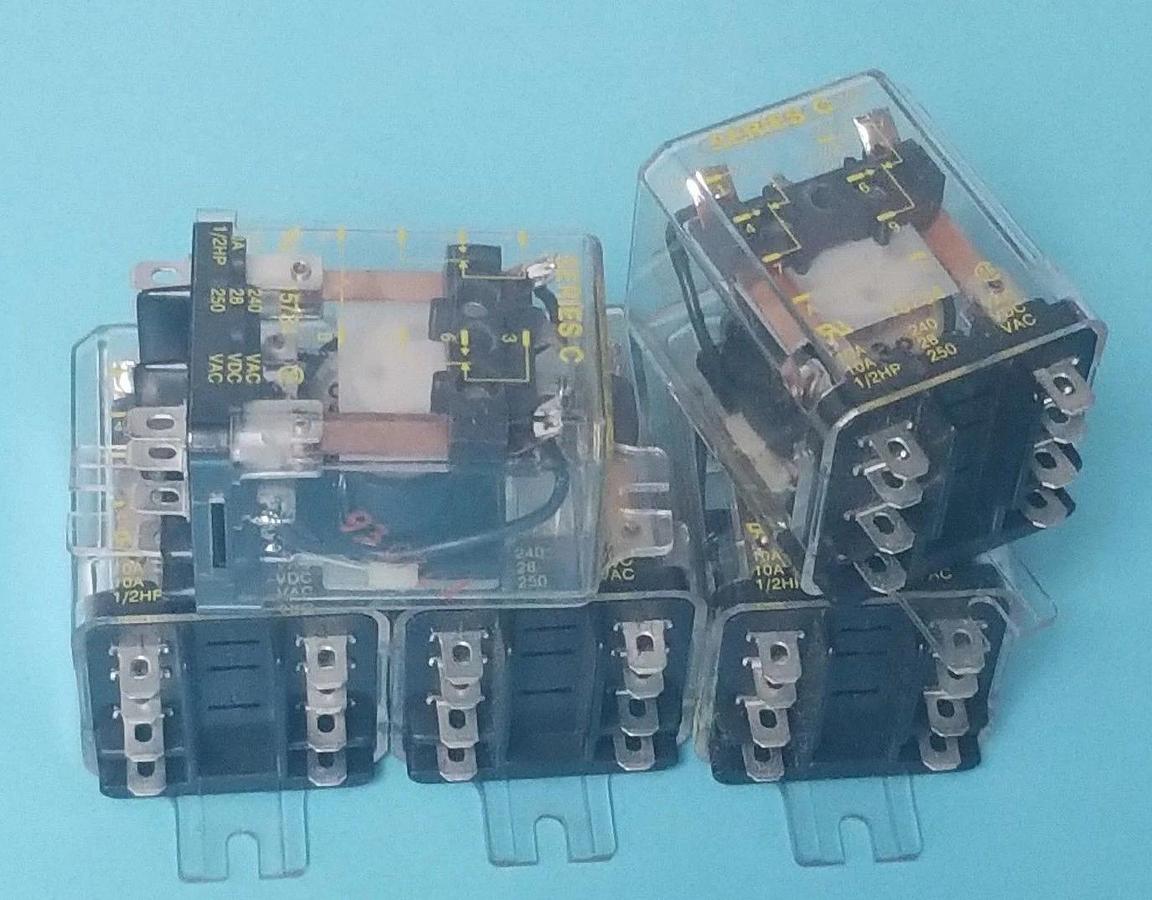 Used LOT OF 5 SQUARE D 8501-KFD12V56 RELAYS SER. C, 48VDC, 8501KFD12V56