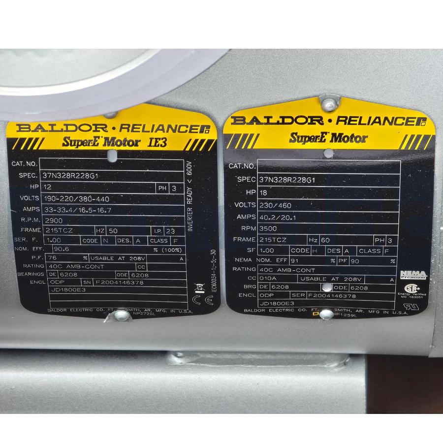 Used GAST R7P3180M | R7P Series Regenair Regenerative Blower 18HP 3PH 795CFM 230/460V