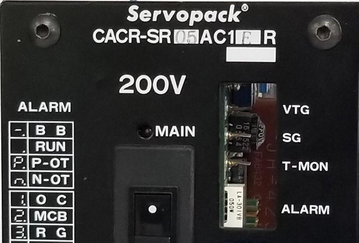 Used YASKAWA SERVOPACK CACR-SR05AC1ER AC SERVO DRIVE 200V, 1CN, HPS 061-00262-0
