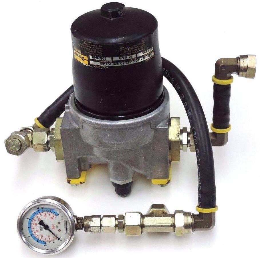 Used PARKER 0-40CN-1-20Q-M2-50-E2E2-1-98 FILTER SYSTEM 70 BAR ELEMENT NO. 930099Q