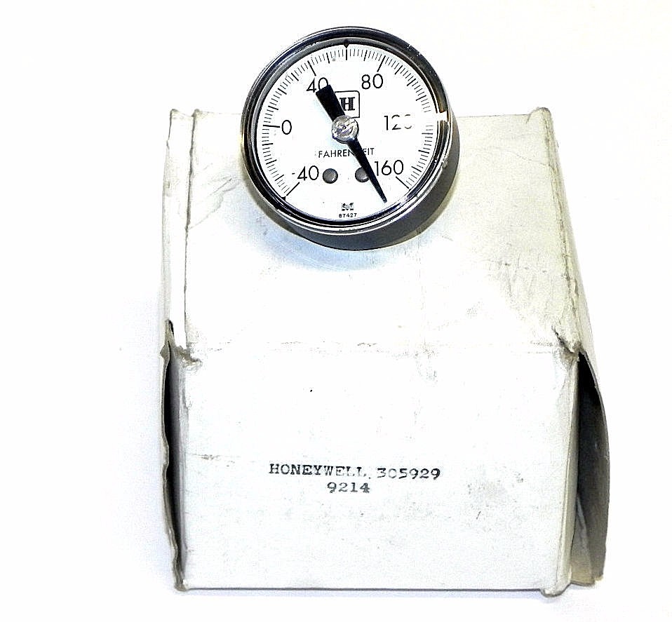 Used NIB HONEYWELL 305929, -40-160 DEGREES TEMPERATURE GAUGE 87427