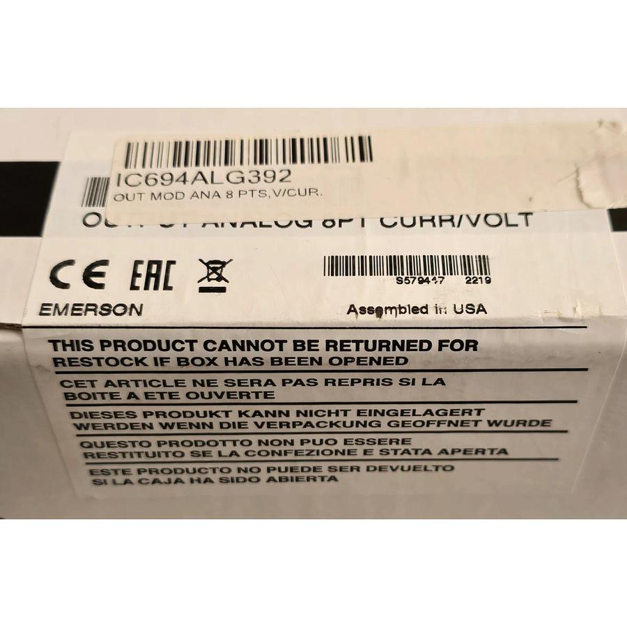 Used GE FANUC EMERSON IC694ALG392 PACSystems RX3i OUTPUT MODULE ANALOG 8PT NSFS