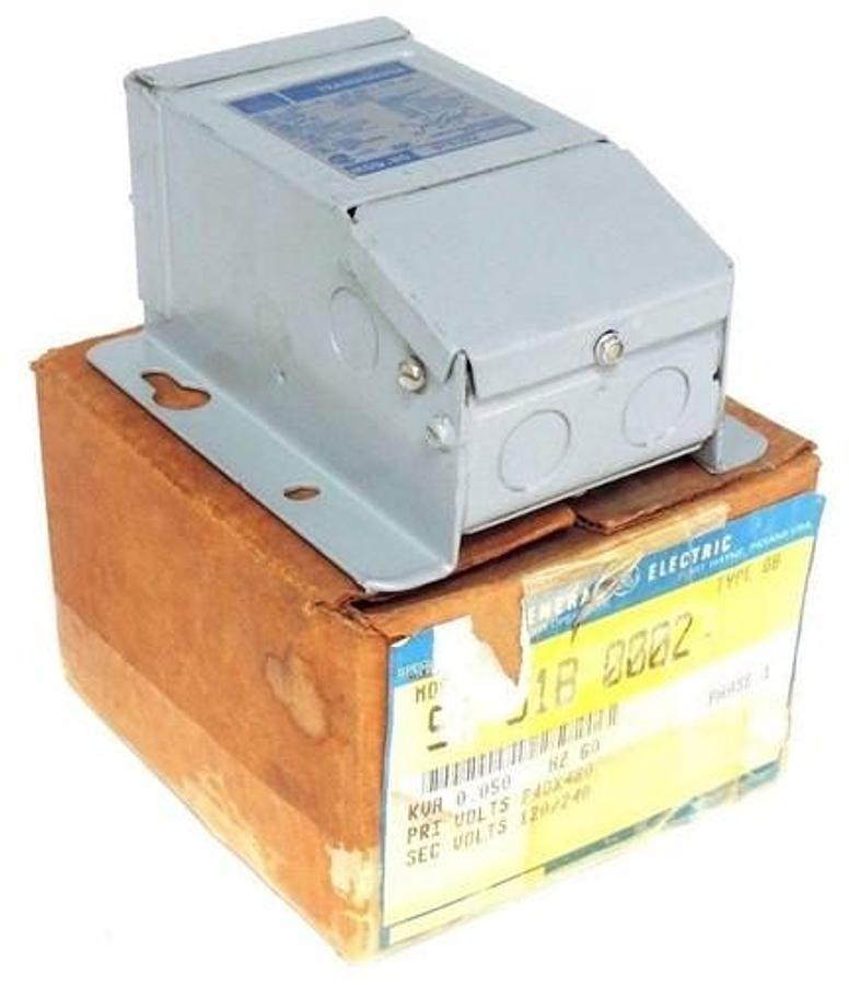 Used NIB GENERAL ELECTRICS 9T 51B 0002 TRANSFORMER .050KVA 60HZ PH 1 TYPE QB 9T51B2