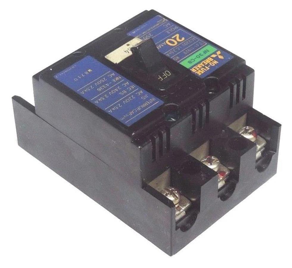 Used MITSUBISHI NF30-CB 20AMP CIRCUIT BREAKER NF30CB 3P 250V