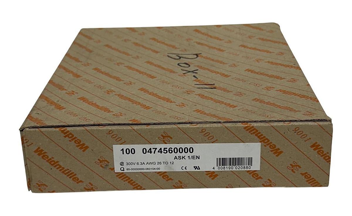 89 WEIDMULLER ASK 1/EN / 0474560000 FUSE TERMINAL BLOCKS 300V 6.3A 26-12AWG NSMP