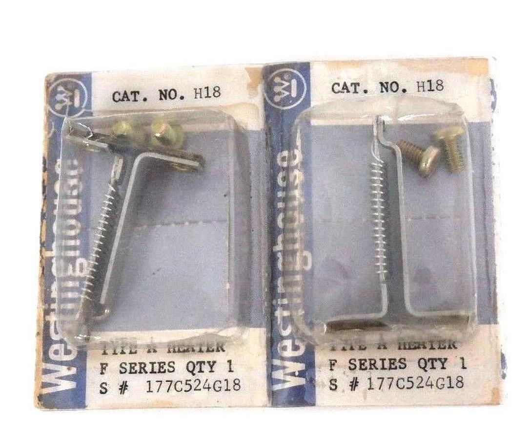 LOT OF 2 NEW WESTINGHOUSE 177C524G18 TYPE A HEATERS CAT. NO. H18