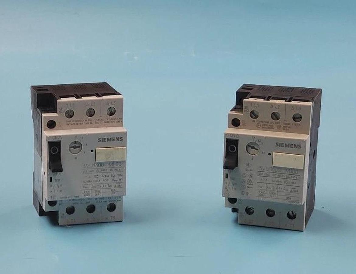 Used LOT OF 2 SIEMENS 3VU1300-1ML00 STARTER MOTOR PROTECTORS 6-10AMP, 3VU13001ML00
