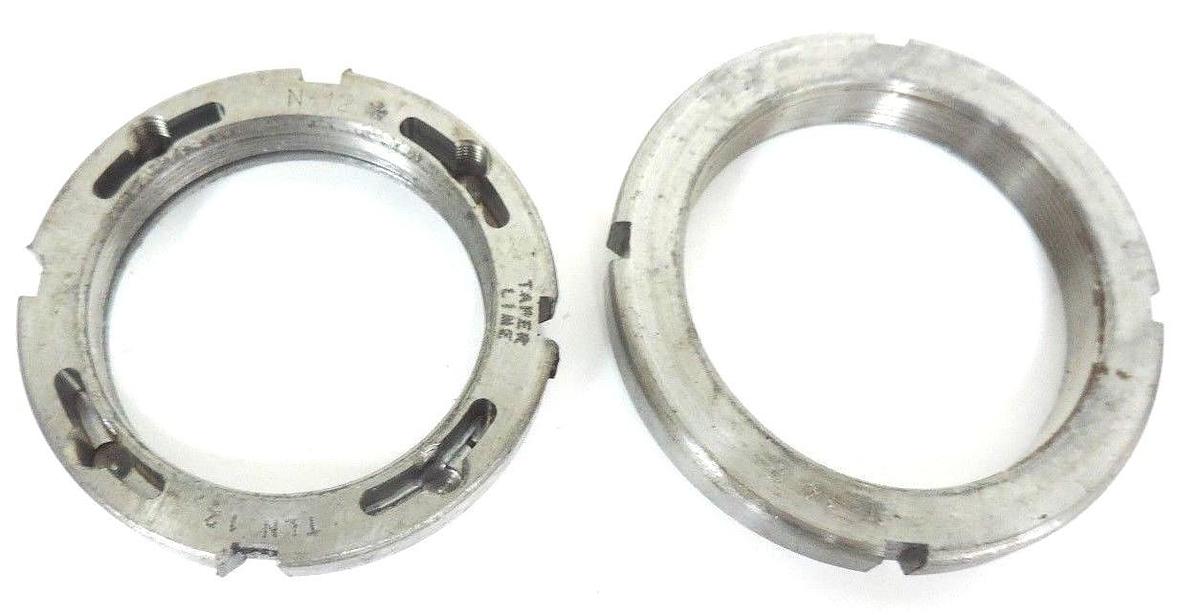 Used LOT OF 2 GENERIC LOCKING NUTS N-14 & N-12