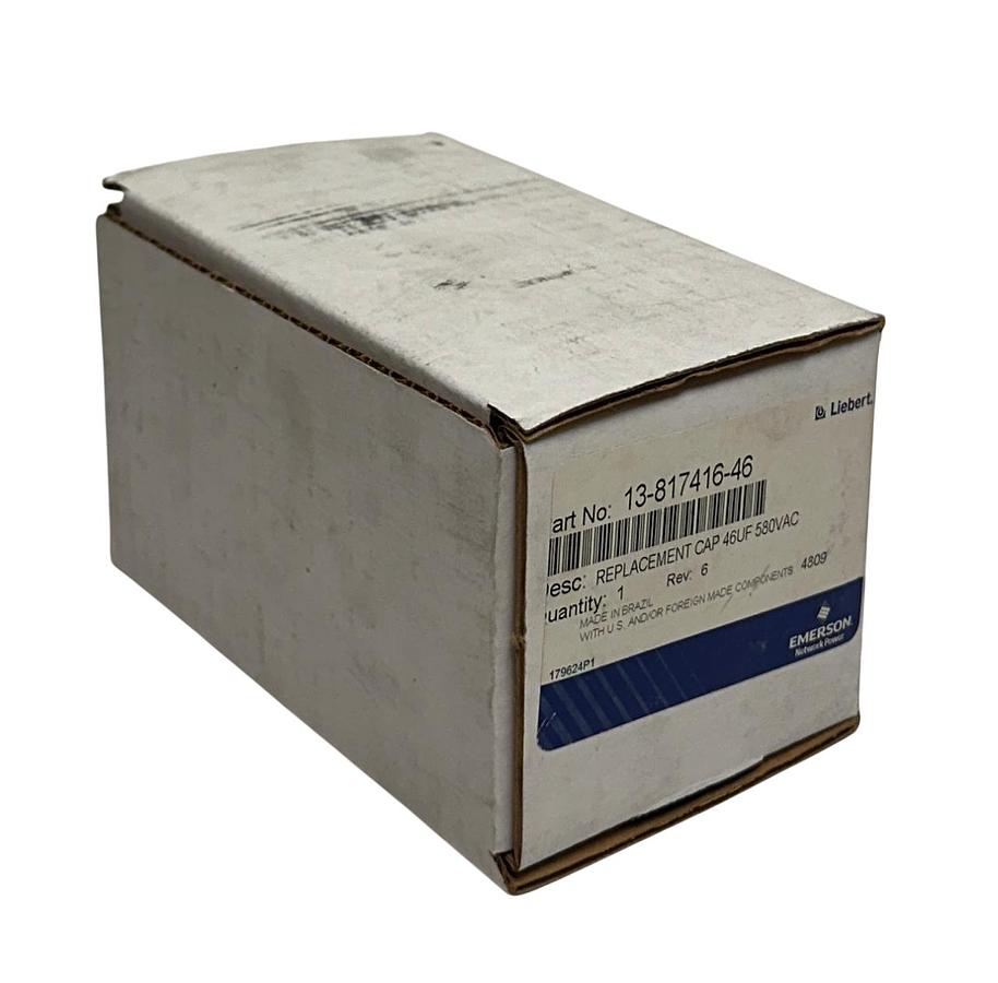 Used EMERSON LIEBERT EPCOS 13-817416-46 / 12-817446-00 REPLACEMENT CAP 46UF 580V NSMP