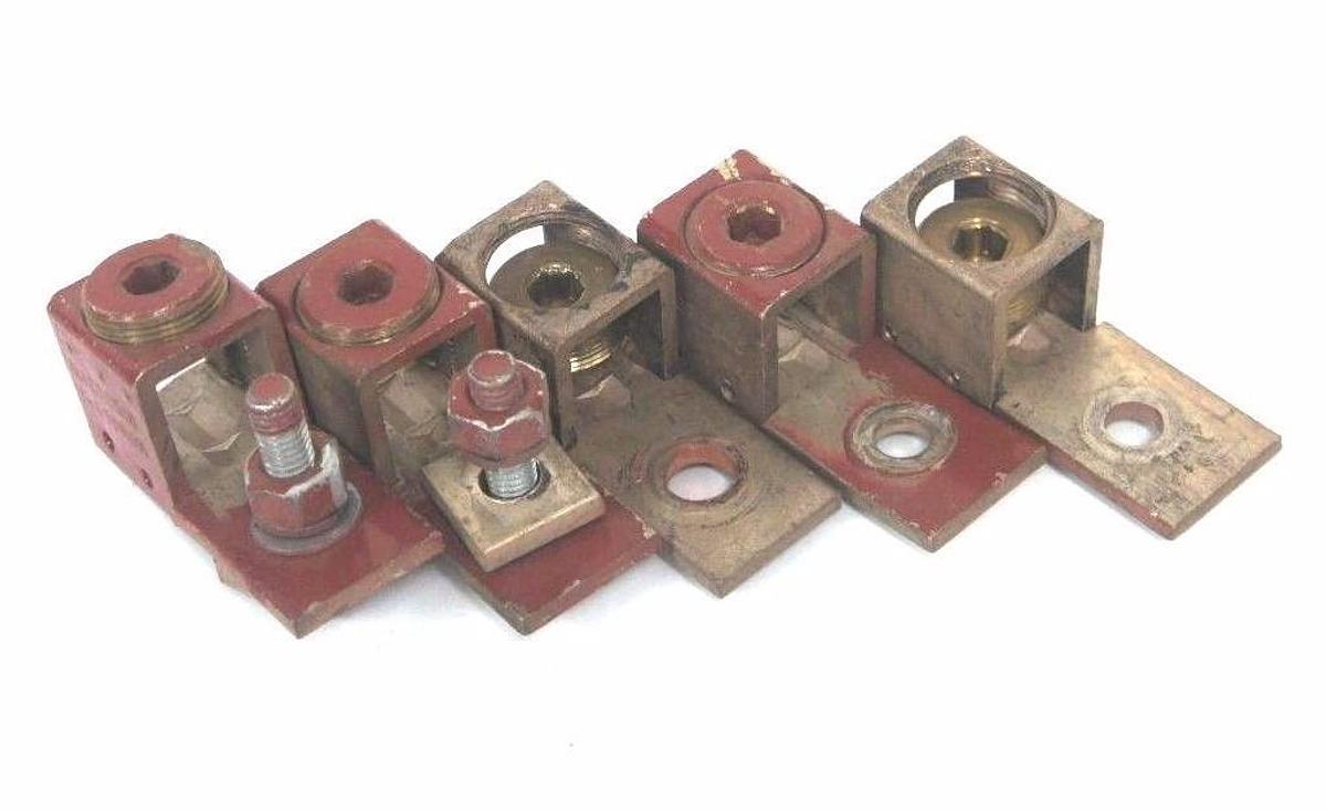 Used LOT OF 5 ILSCO D540 MECHANICAL LUGS 1-600 MCM