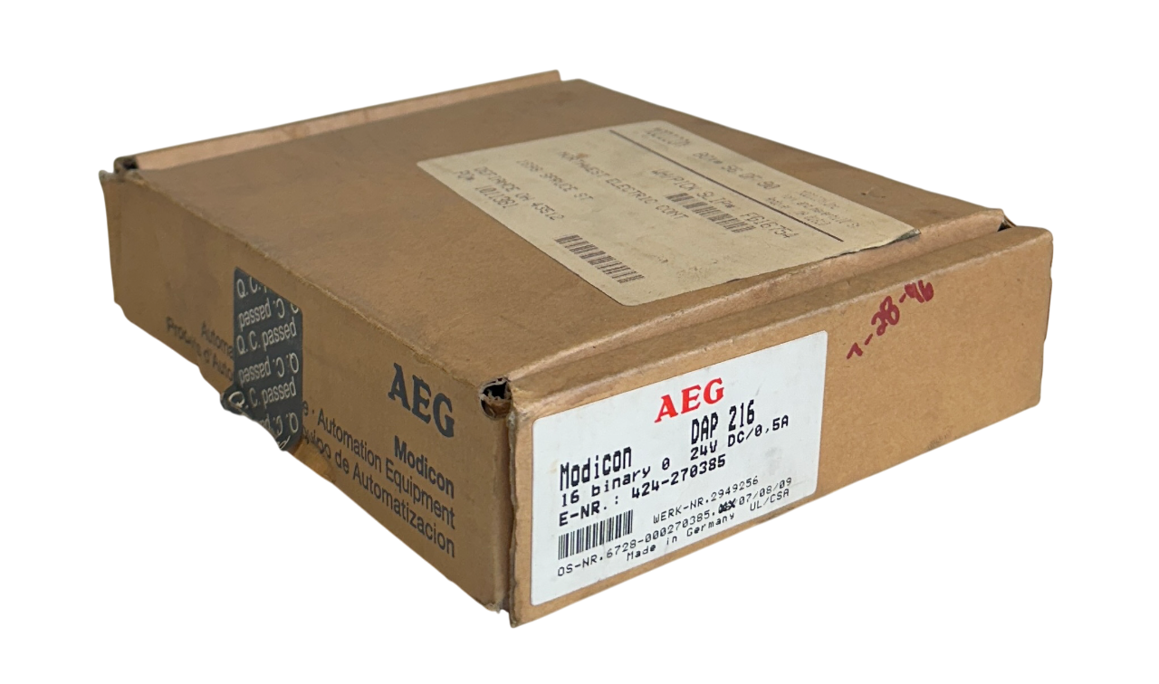 Used AEG MODICON AS-BDAP-216 / DAP 216 TSX OUTPUT MODULE 16 BINARY 24VDC 0.5A NSMP