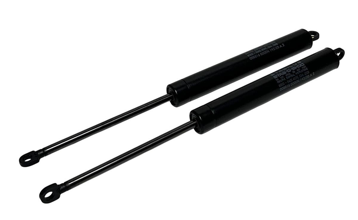 Used 2 STABILUS 008816 0000N 142/20 A 3 STAB-O-SHOC SHOCK ABSORBERS BLACK NSNP