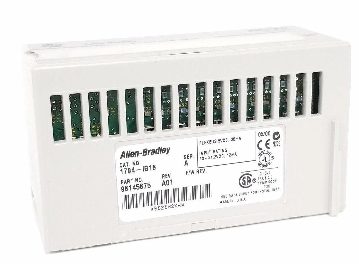 Used ALLEN BRADLEY 1794-IB16 FLEX I/O INPUT MODULE SER. A, REV. A01