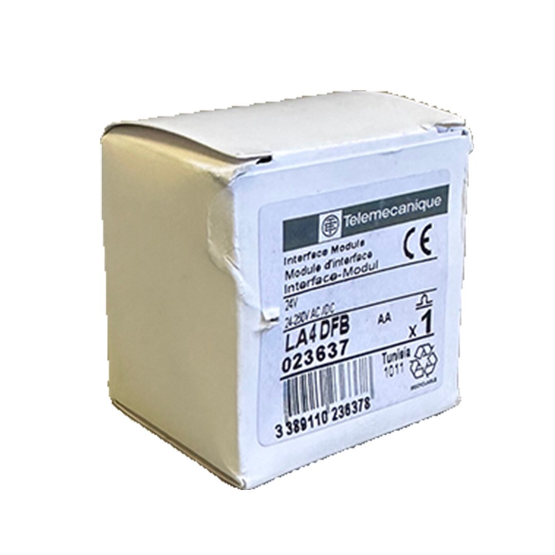 Used NEW TELEMECANIQUE LA4DFB CONTACTOR RELAY INTERFACE MODULE 24-250V AC/DC