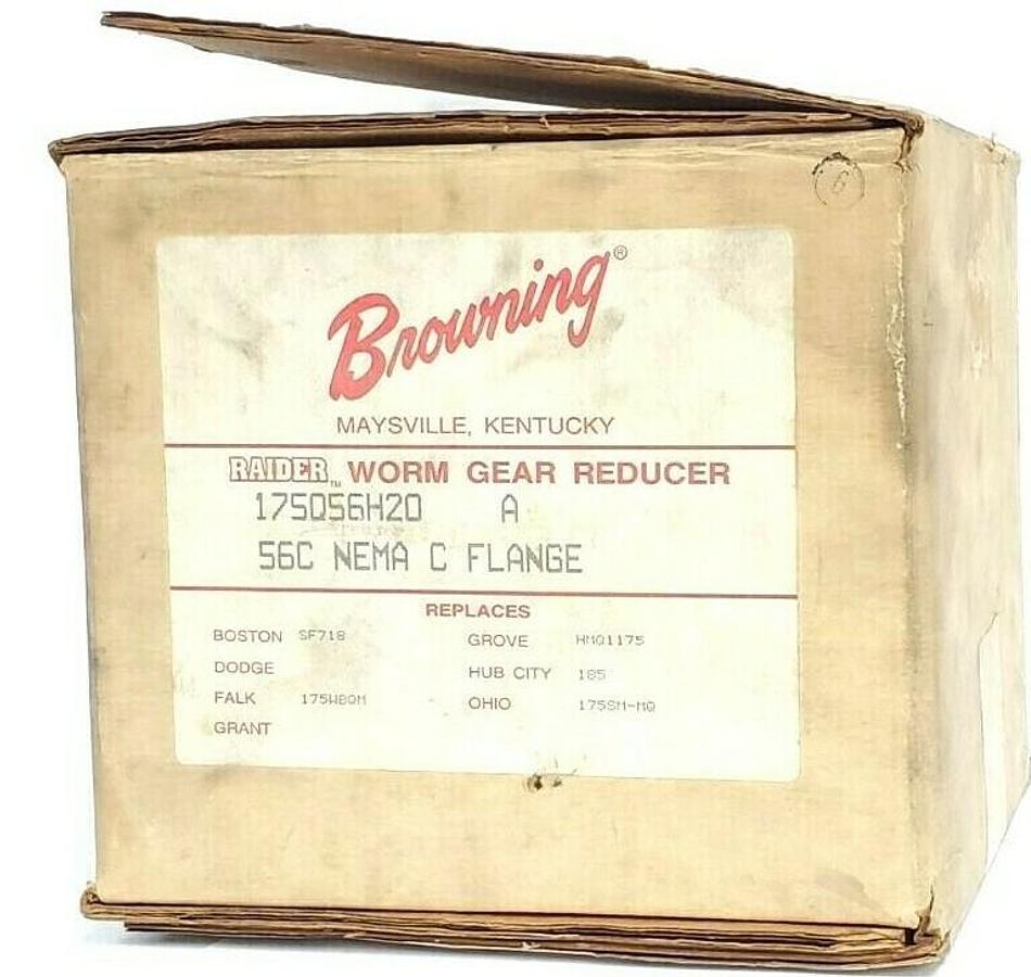 Used NIB BROWNING 175Q56H20 A 56C NEMA C FLANGE WORM GEAR REDUCER