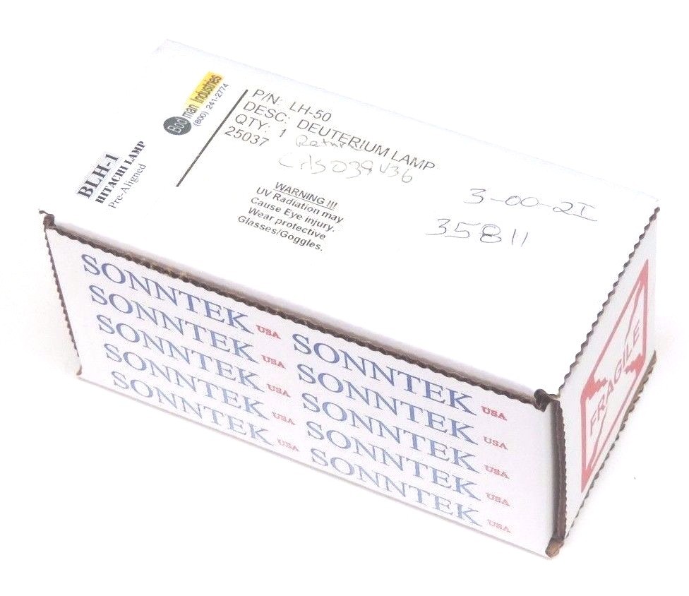 Used NIB SONNTEK LH-50 DEUTERIUM LAMP LH50