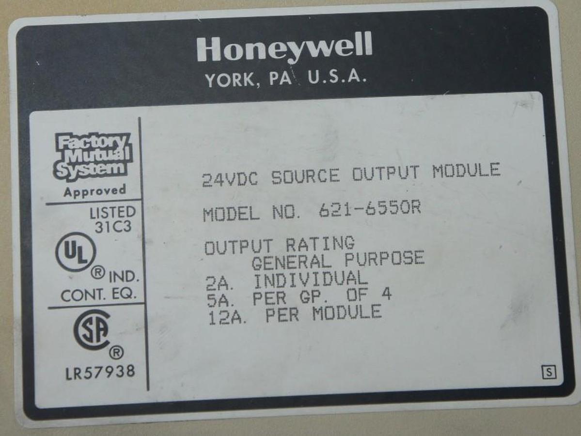 Used HONEYWELL 621-6550R OUTPUT MODULE 24VDC W/O WIRING HARNESS 6216550R