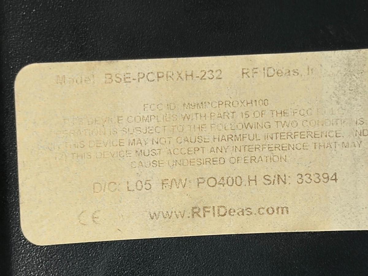 Used Hoffman A12106CHQRFGW Industrial Accountability Badge Scan Unit RF IDeas