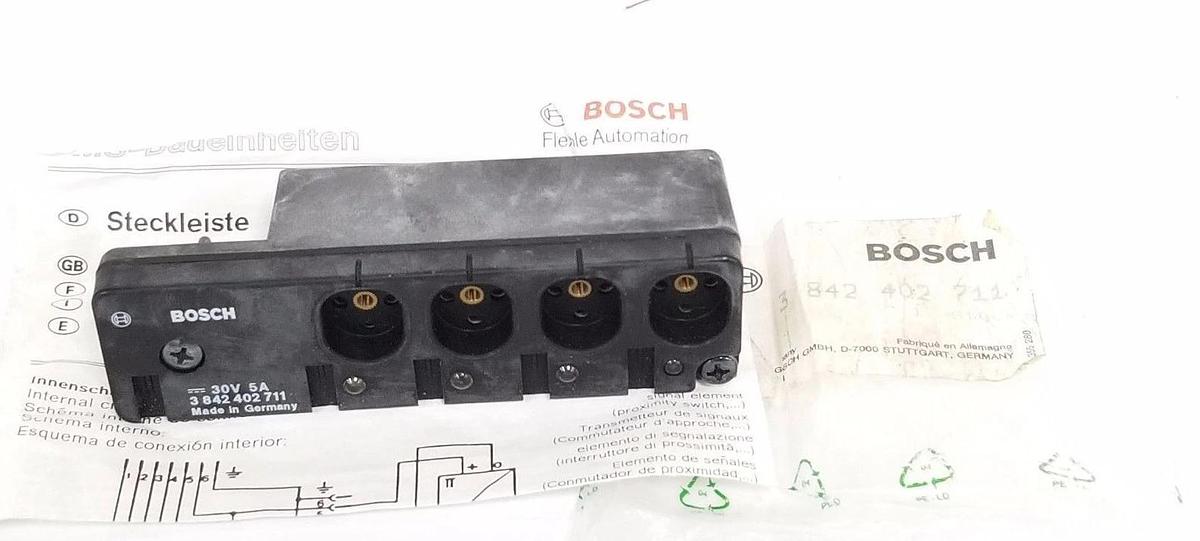 Used BOSCH 3842402711 CONNECTOR STRIP 3 842 402 711, 30V, 5A