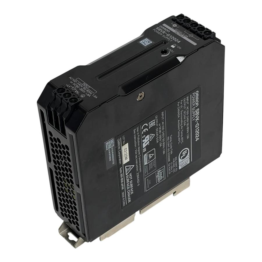 Used Omron S8VK-G12024 DIN Rail Power Supply 24V 5A 120W Switch Mode