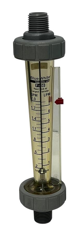 Blue-White F-450N In-Line Flow Meter F-45376L-8 0.1-1.0 GPM 3/8" NPT - NSMP