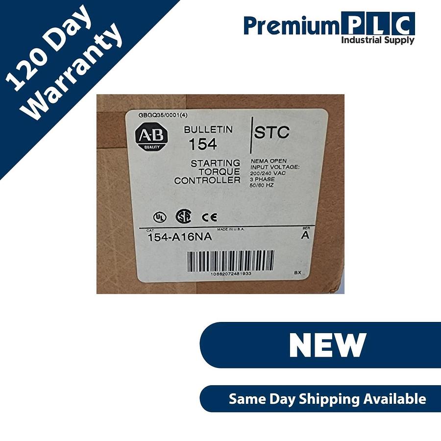 Used NEW SEALED ALLEN BRADLEY 154-A16NA /A STARTING TORQUE CONTROLLER 154A16NA