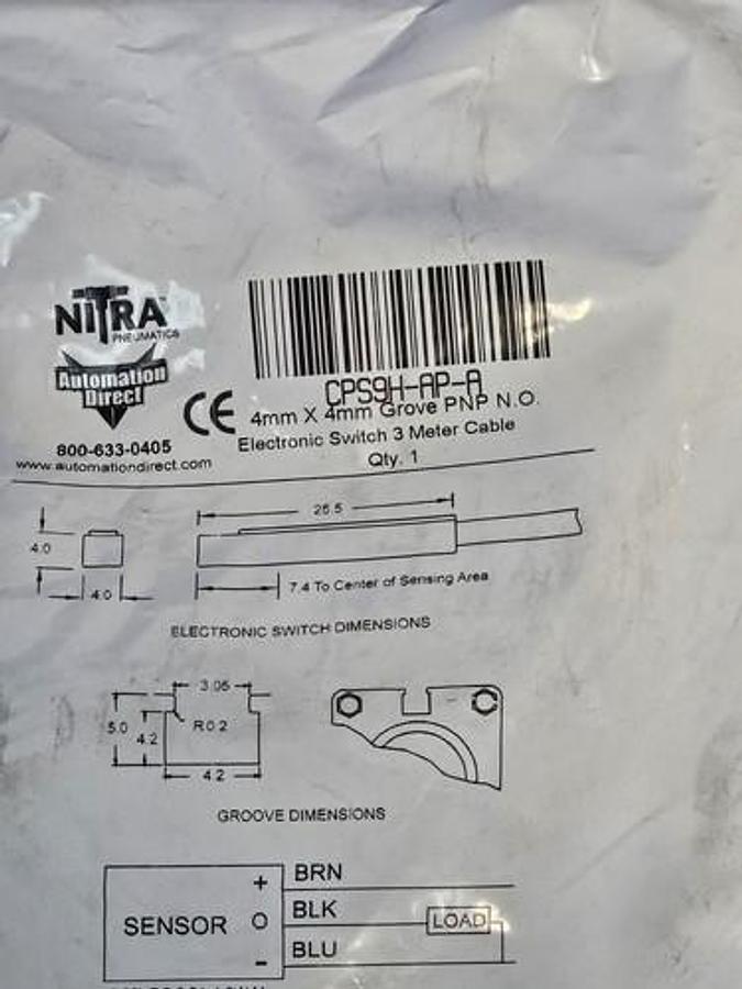 NEW AUTOMATION DIRECT NITRA CPS9H-AP-A CYLINDER SWITCH