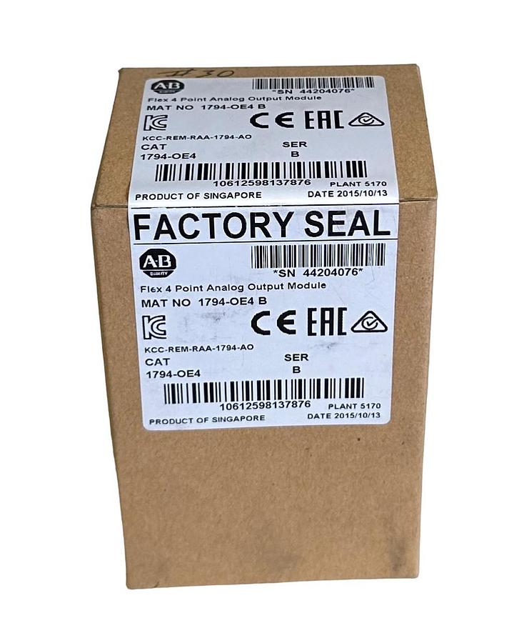 Used NEW SEALED ALLEN BRADLEY 1794-OE4 /B Flex I/O 4-PT ANALOG OUTPUT MODULE 1794OE4